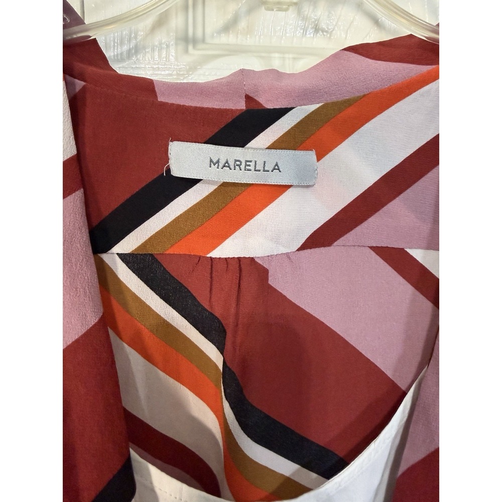 Marella Women's Pattern Blouse Multi Color Size 2 - Picture 3 of 4